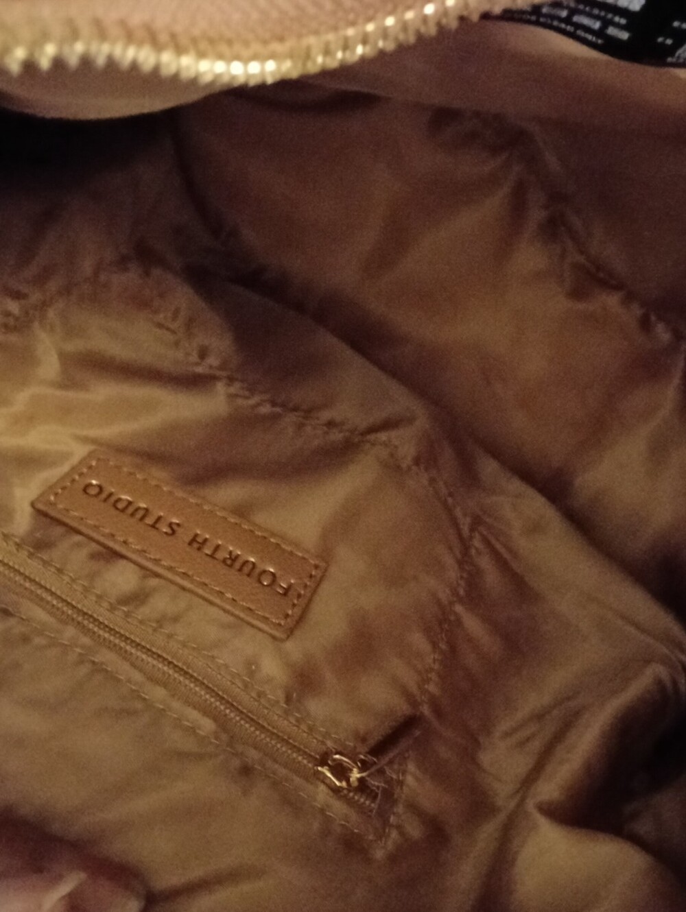 Una Faux Suede Tan Hobo Bag - Picture 3 of 3